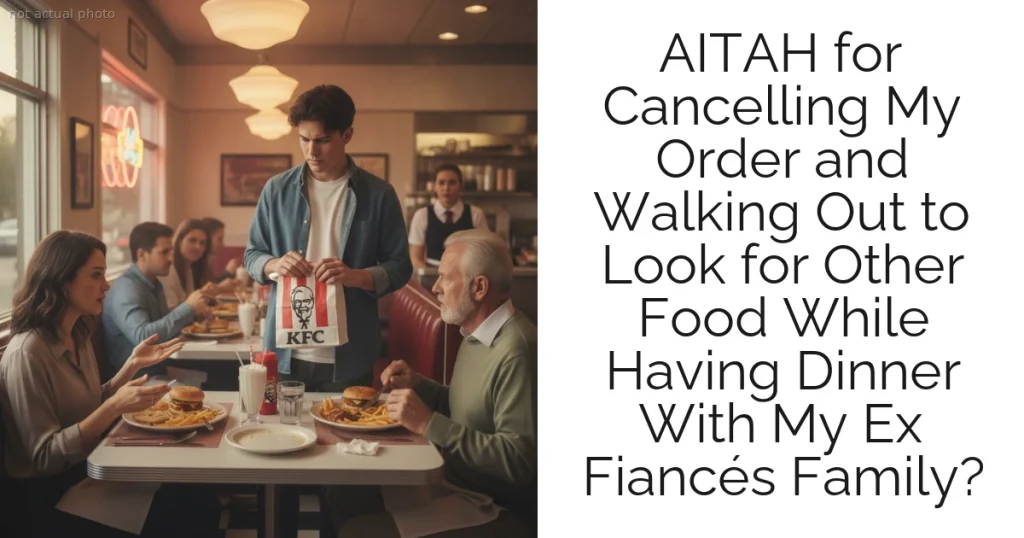 AITAH for Cancelling My Order and Walking Out to Look for Other Food While Having Dinner With My Ex Fiancés Family?