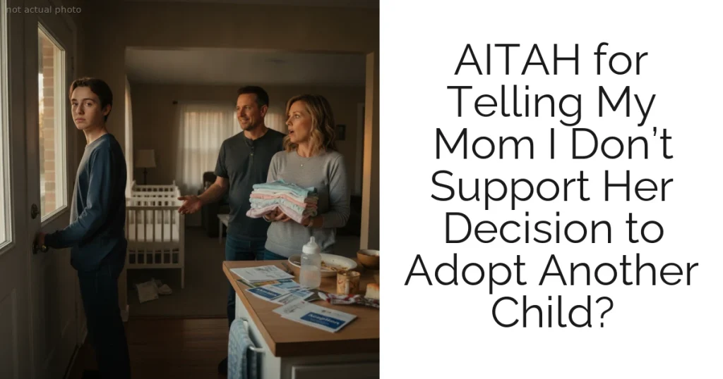 AITAH for Telling My Mom I Don’t Support Her Decision to Adopt Another Child?