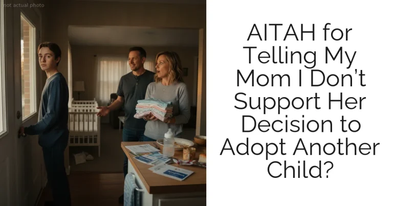 AITAH for Telling My Mom I Don’t Support Her Decision to Adopt Another Child?