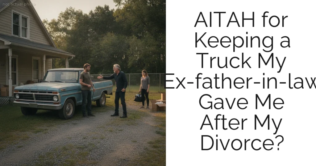 AITAH for Keeping a Truck My Ex-father-in-law Gave Me After My Divorce?