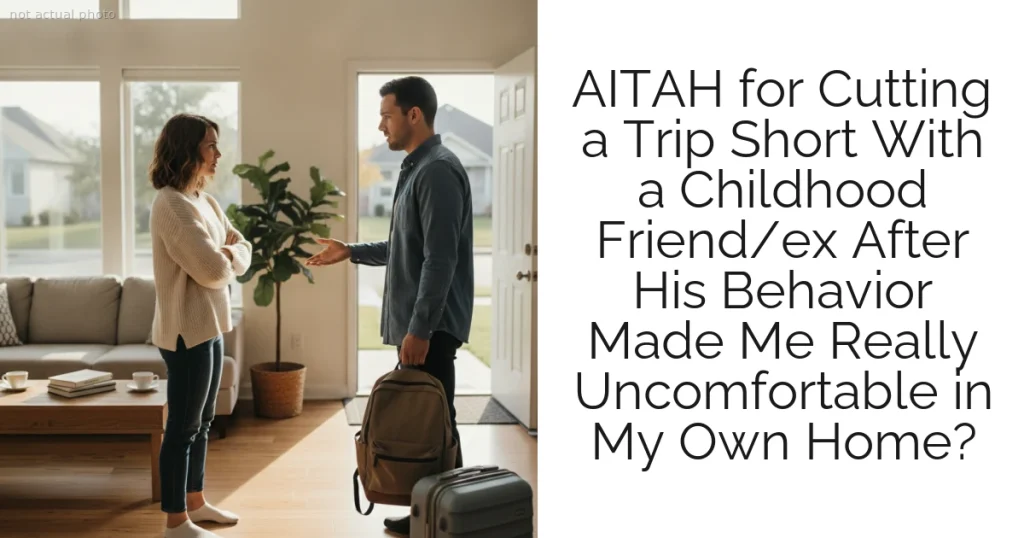 AITAH for Cutting a Trip Short With a Childhood Friend/ex After His Behavior Made Me Really Uncomfortable in My Own Home?