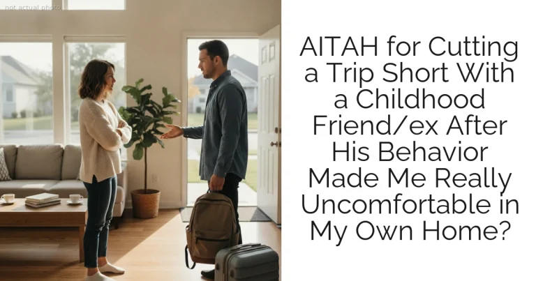 AITAH for Cutting a Trip Short With a Childhood Friend/ex After His Behavior Made Me Really Uncomfortable in My Own Home?