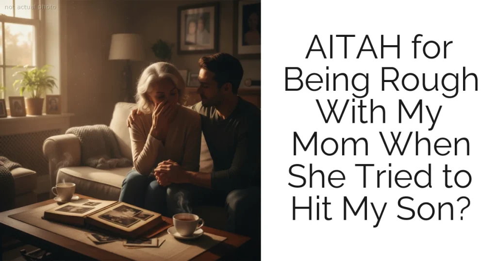 AITAH for Being Rough With My Mom When She Tried to Hit My Son?