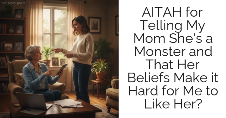 AITAH for Telling My Mom She's a Monster and That Her Beliefs Make it Hard for Me to Like Her?