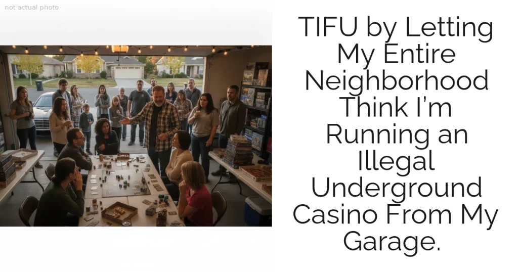 TIFU by Letting My Entire Neighborhood Think I’m Running an Illegal Underground Casino From My Garage. ​