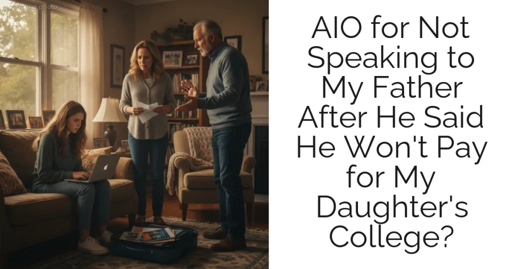 AIO for Not Speaking to My Father After He Said He Won't Pay for My Daughter's College?