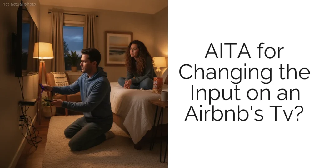 AITA for Changing the Input on an Airbnb's Tv?