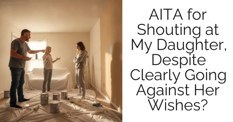AITA for Shouting at My Daughter, Despite Clearly Going Against Her Wishes?