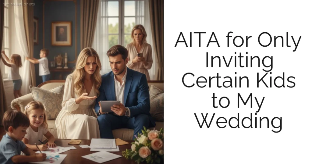AITA for Only Inviting Certain Kids to My Wedding