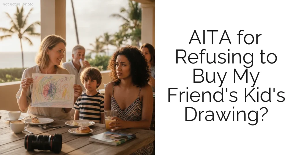 AITA for Refusing to Buy My Friend's Kid's Drawing?