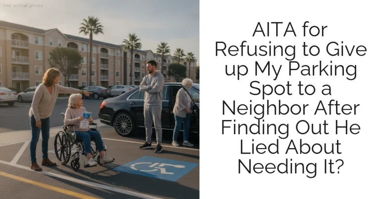 AITA for Refusing to Give up My Parking Spot to a Neighbor After Finding Out He Lied About Needing It?