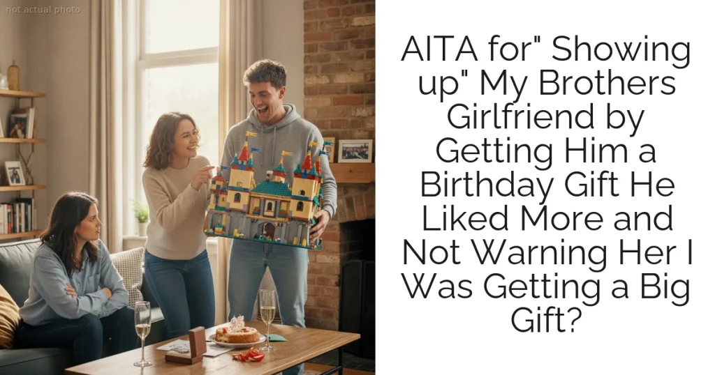 AITA for" Showing up" My Brothers Girlfriend by Getting Him a Birthday Gift He Liked More and Not Warning Her I Was Getting a Big Gift?