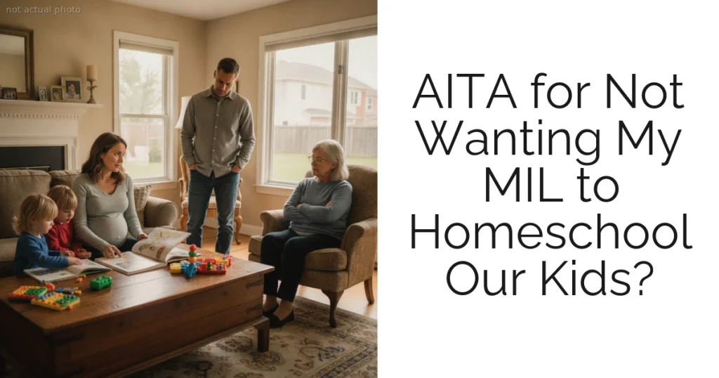 AITA for Not Wanting My MIL to Homeschool Our Kids?