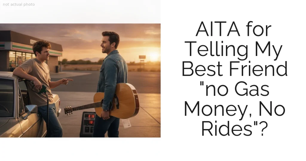 AITA for Telling My Best Friend "no Gas Money, No Rides"?