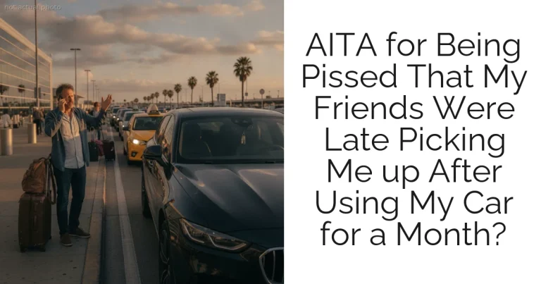 AITA for Being Pissed That My Friends Were Late Picking Me up After Using My Car for a Month?