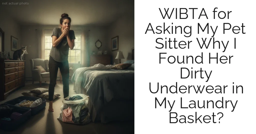 WIBTA for Asking My Pet Sitter Why I Found Her Dirty Underwear in My Laundry Basket?