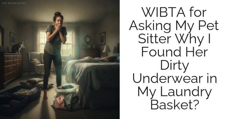 WIBTA for Asking My Pet Sitter Why I Found Her Dirty Underwear in My Laundry Basket?