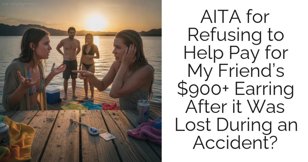 AITA for Refusing to Help Pay for My Friend’s $900+ Earring After it Was Lost During an Accident?