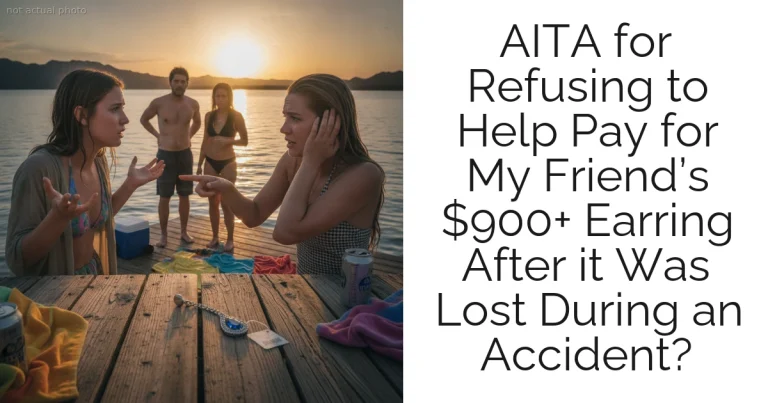 AITA for Refusing to Help Pay for My Friend’s $900+ Earring After it Was Lost During an Accident?