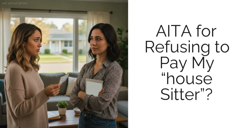 AITA for Refusing to Pay My “house Sitter”?