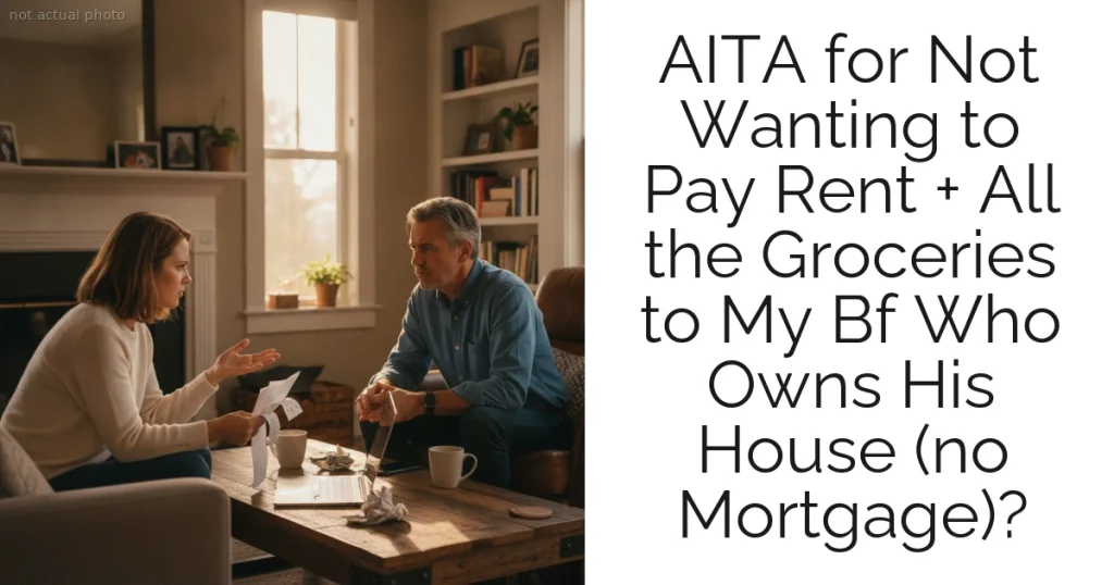 AITA for Not Wanting to Pay Rent + All the Groceries to My Bf Who Owns His House (no Mortgage)?