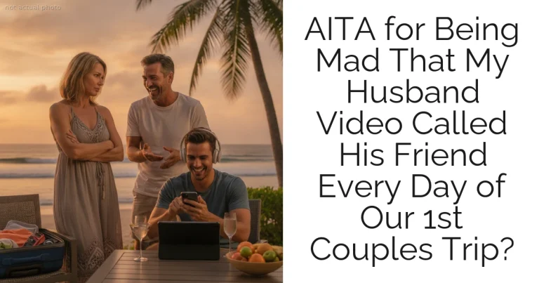 AITA for Being Mad That My Husband Video Called His Friend Every Day of Our 1st Couples Trip?