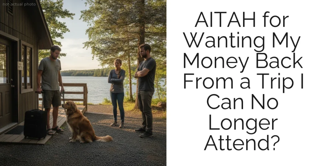AITAH for Wanting My Money Back From a Trip I Can No Longer Attend?