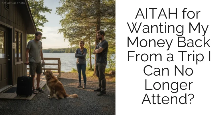AITAH for Wanting My Money Back From a Trip I Can No Longer Attend?