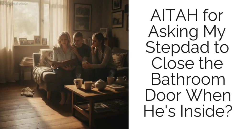 AITAH for Asking My Stepdad to Close the Bathroom Door When He's Inside?