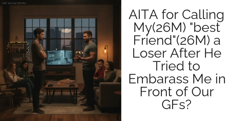 AITA for Calling My(26M) "best Friend"(26M) a Loser After He Tried to Embarass Me in Front of Our GFs?