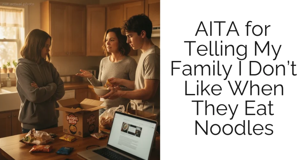 AITA for Telling My Family I Don’t Like When They Eat Noodles