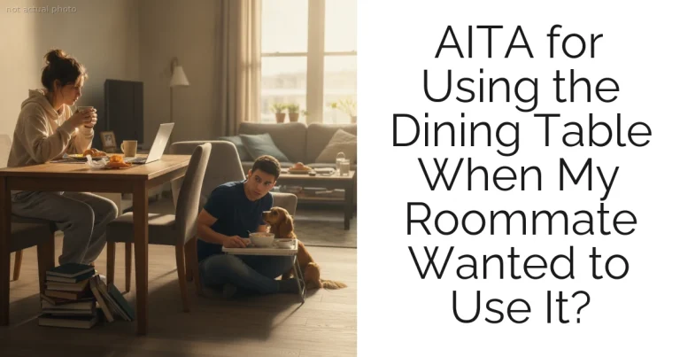 AITA for Using the Dining Table When My Roommate Wanted to Use It?