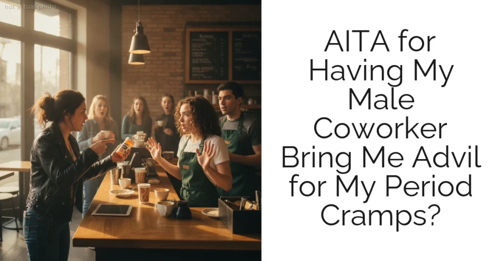 AITA for Having My Male Coworker Bring Me Advil for My Period Cramps?