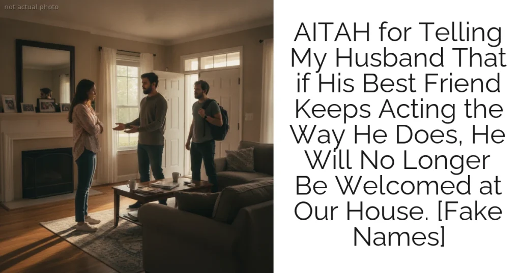 AITAH for Telling My Husband That if His Best Friend Keeps Acting the Way He Does, He Will No Longer Be Welcomed at Our House. [Fake Names]