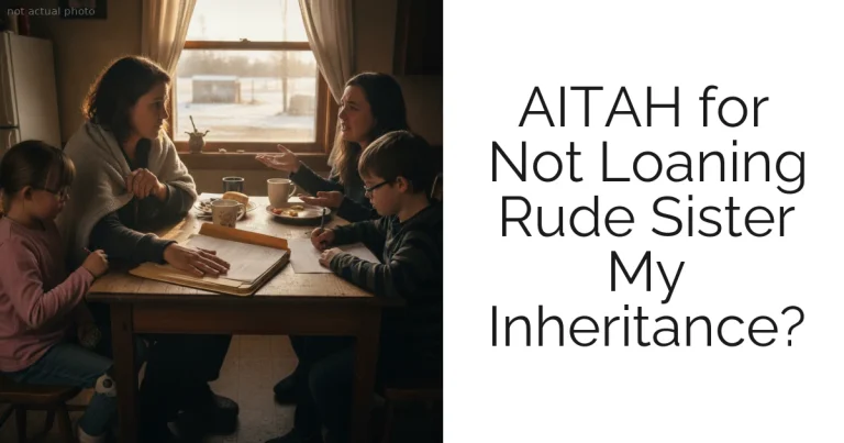 AITAH for Not Loaning Rude Sister My Inheritance?