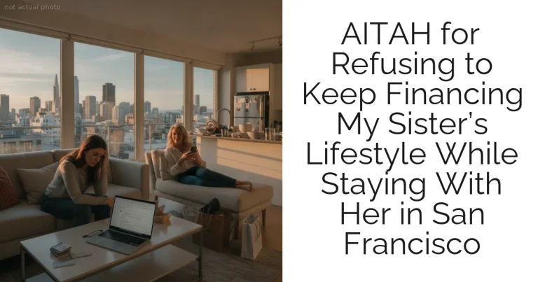 AITAH for Refusing to Keep Financing My Sister’s Lifestyle While Staying With Her in San Francisco