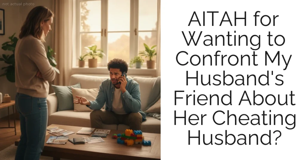 AITAH for Wanting to Confront My Husband's Friend About Her Cheating Husband?