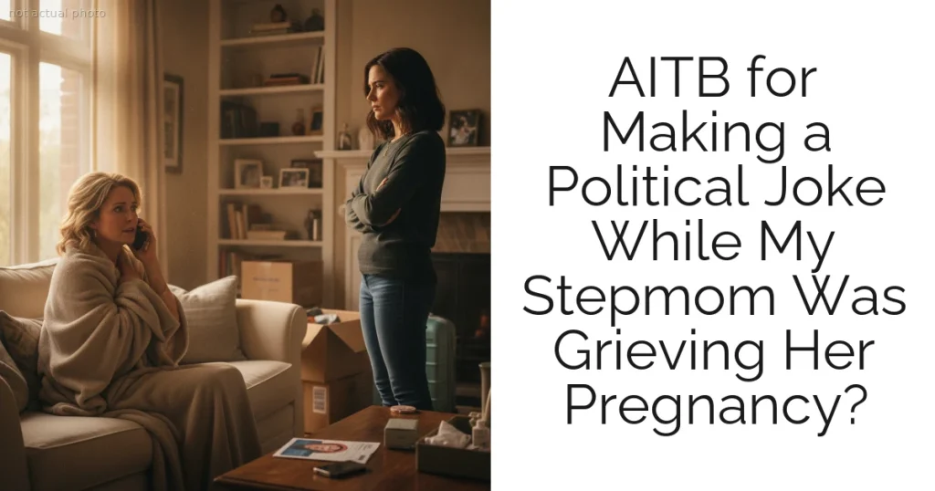 AITB for Making a Political Joke While My Stepmom Was Grieving Her Pregnancy?
