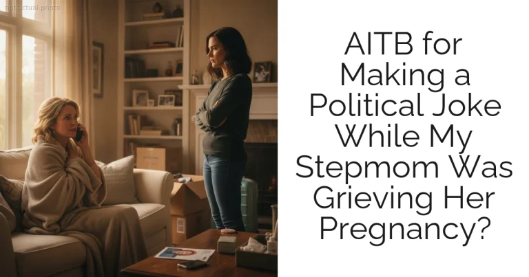 AITB for Making a Political Joke While My Stepmom Was Grieving Her Pregnancy?