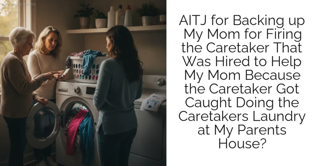 AITJ for Backing up My Mom for Firing the Caretaker That Was Hired to Help My Mom Because the Caretaker Got Caught Doing the Caretakers Laundry at My Parents House?