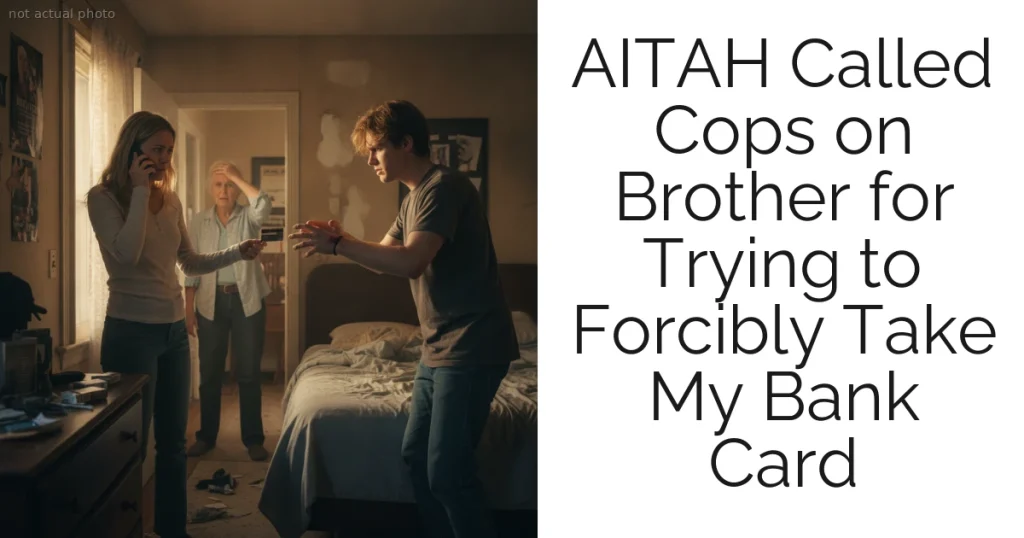 AITAH Called Cops on Brother for Trying to Forcibly Take My Bank Card