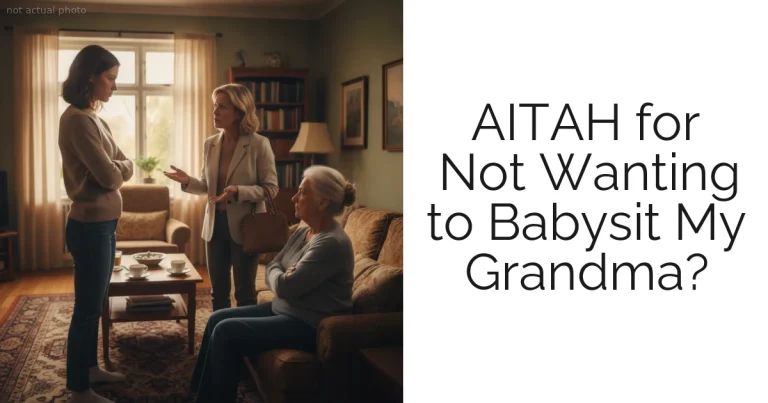 AITAH for Not Wanting to Babysit My Grandma?