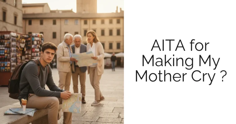 AITA for Making My Mother Cry ?