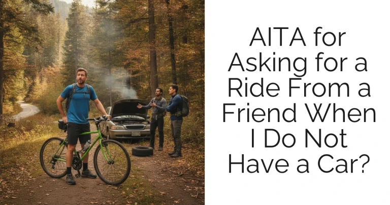 AITA for Asking for a Ride From a Friend When I Do Not Have a Car?