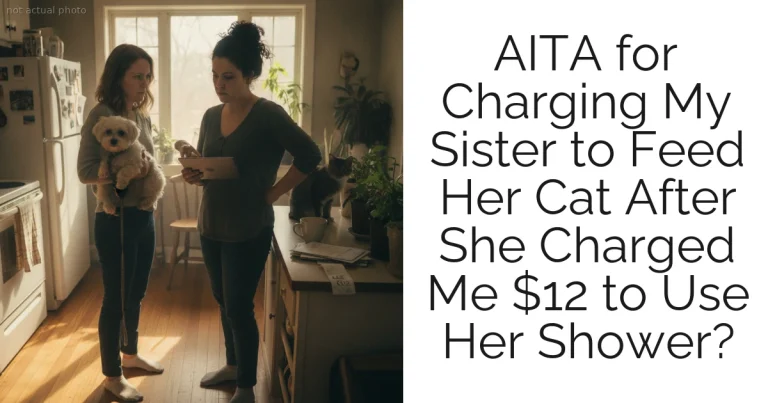 AITA for Charging My Sister to Feed Her Cat After She Charged Me $12 to Use Her Shower?