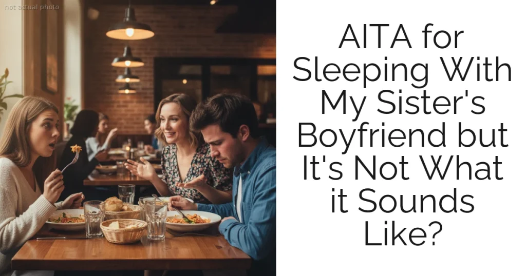 AITA for Sleeping With My Sister's Boyfriend but It's Not What it Sounds Like?