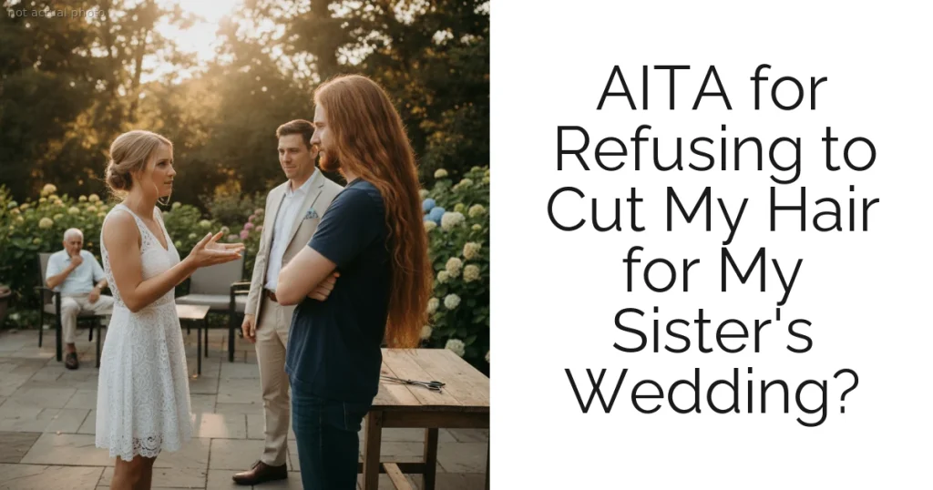 AITA for Refusing to Cut My Hair for My Sister's Wedding?