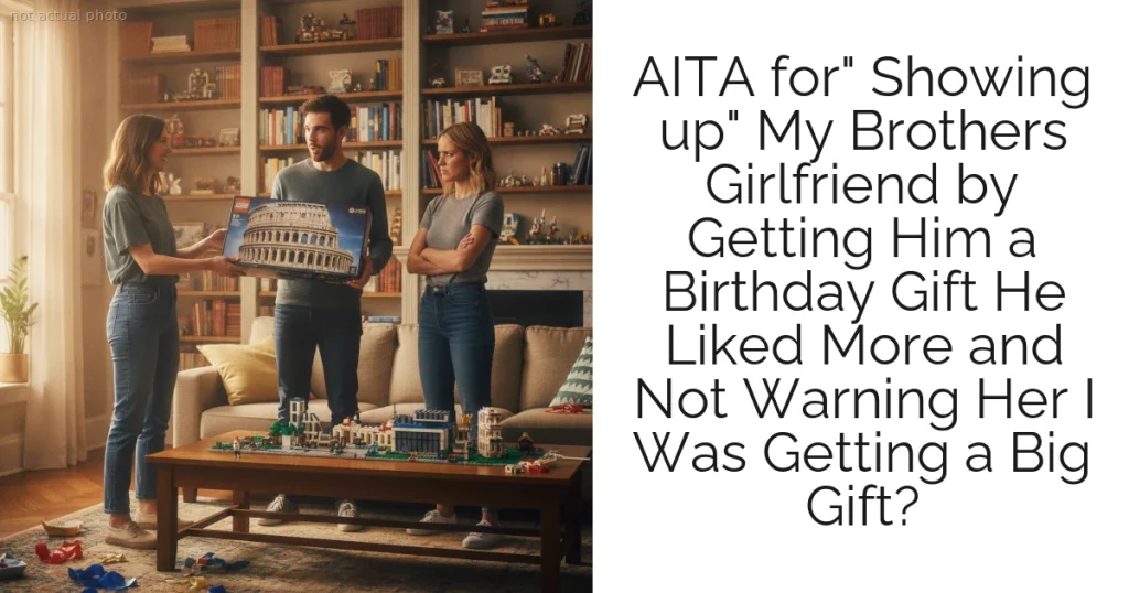 AITA for" Showing up" My Brothers Girlfriend by Getting Him a Birthday Gift He Liked More and Not Warning Her I Was Getting a Big Gift?