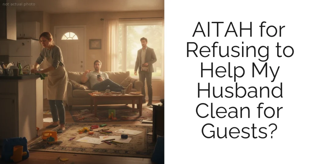AITAH for Refusing to Help My Husband Clean for Guests?