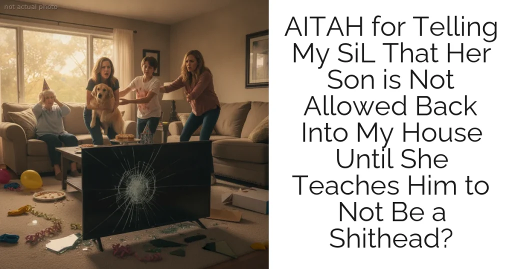 AITAH for Telling My SiL That Her Son is Not Allowed Back Into My House Until She Teaches Him to Not Be a Shithead?